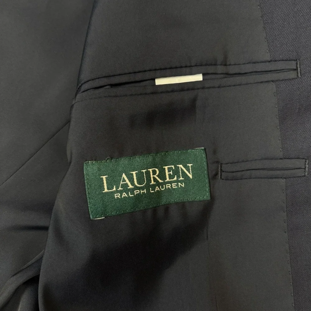 Ralph Lauren Men's Navy Wool‎ Blazer Gold Buttons Sport Coat Size 40L